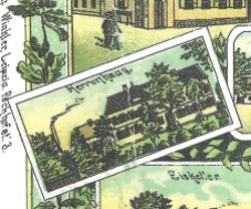 Nicht ins Merkur-Heft gelangt: Eine der sehr wenigen Darstellungen des Ritterguts von vor 1945 (Postkarte von Anfang der 1920er Jahre)
